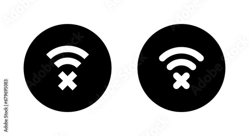 Offline, wifi network disconnected icon vector
