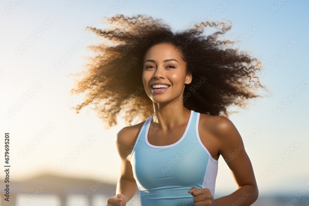 Beautiful woman working out and running on track, running outdoors and doing fitness exercises. healthy jogging and running concept Beautiful woman working out and running on track, running outdoors and doing fitness exercises. healthy jogging and running concept