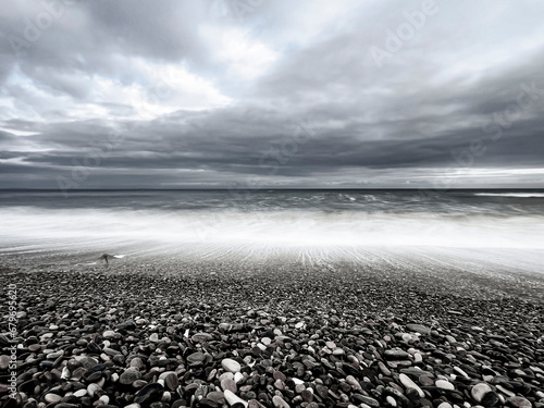 Foto findhorn beach photographed in winter 2023