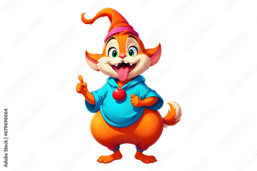 Naklejka premium A Cartoonish Babouin in a Playful Pose (PNG 10800x7200)