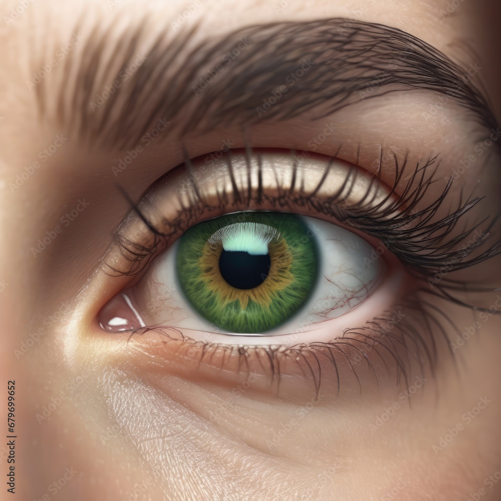 Fototapeta premium Open human eye, eyes of different colors