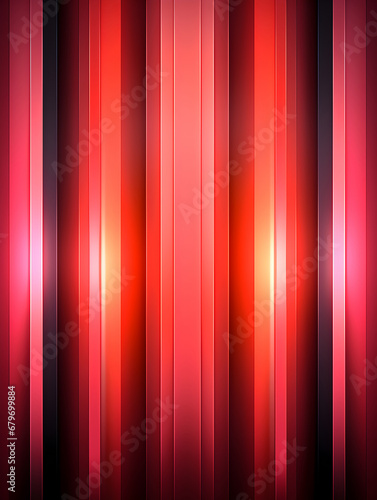 Gleaming red neon lines on a dark background. Vertical abstract background
