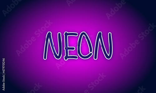 Neon light text effect design.
