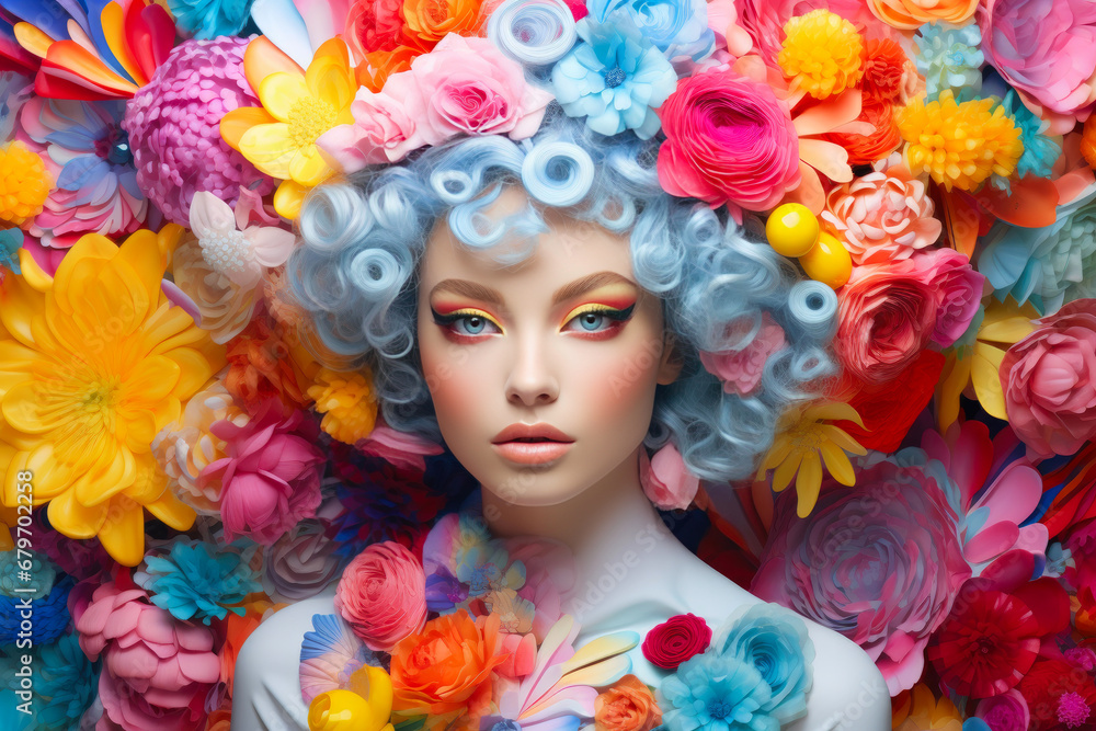 Blossoming Elegance: Vibrant Floral Fashionista
