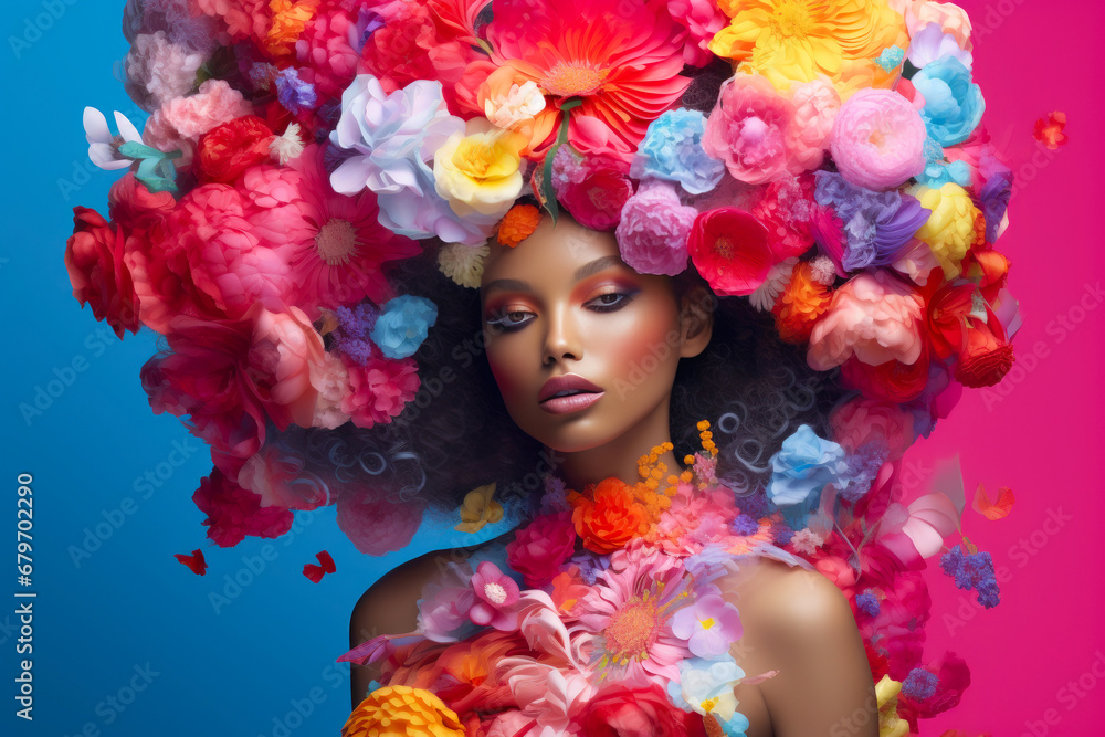 Flower Power Couture: Contemporary Pop Colorism Goddess