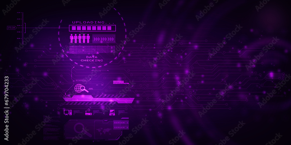 

2d illustration abstract technology background