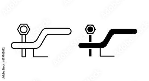 car towbar vector icon set. vector illustration