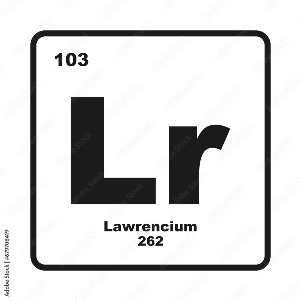 Lawrencium chemistry icon