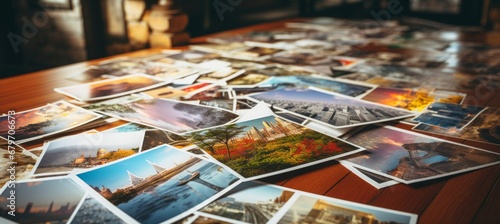 tabletop travel captivating landmarks and tourism destinations as background for the travel industry photo