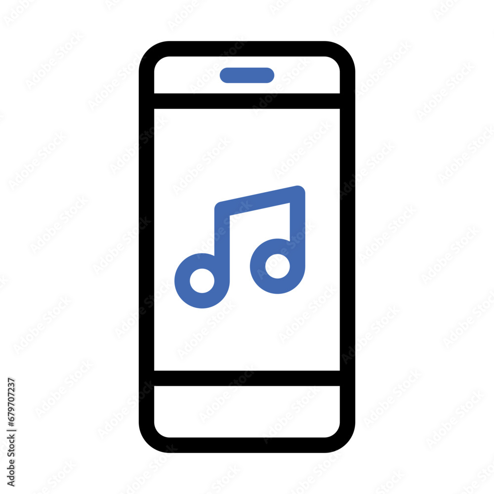 Smartphone Outline 2 Color Icon Smartphone Outline 2 Color Icon