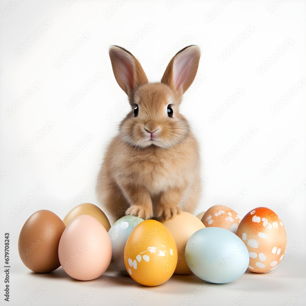 easter bunny with eggs easter bunny with eggs