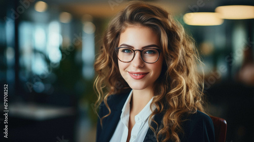 Young woman in glasses.
