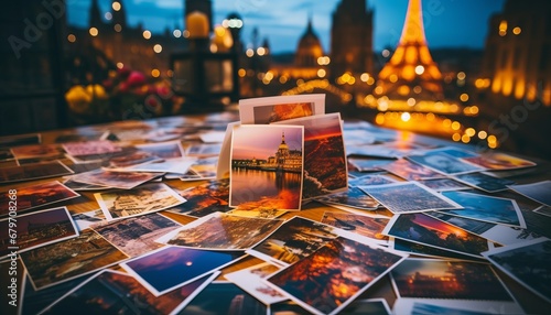 tabletop display of iconic landmarks and tourist destinations for the travel industry