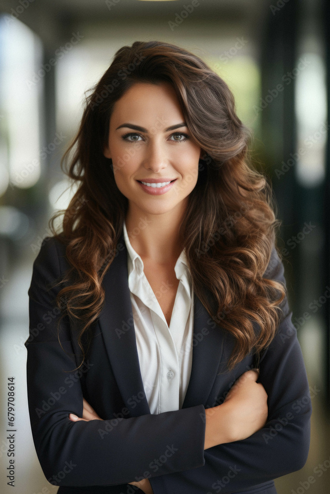 Portrait of a young business woman. Portrait of a young business woman.