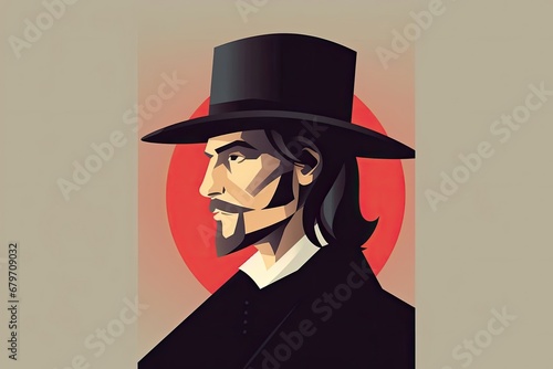 Dapper Gentleman in a Top Hat Embodying the Timeless Elegance of a Generative AI