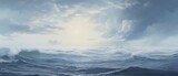 A Serene Reflection: Capturing the Beauty and Tranquility of a Vast Water Landscape Created With Generative AI Technology