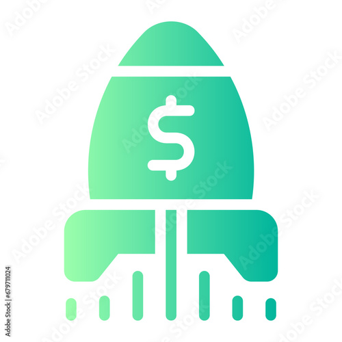 rocket gradient icon