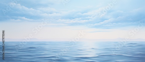 A Serene Reflection: A Captivating Painting of Water and Clouds © Zamin