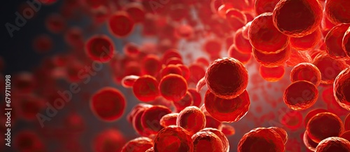 A Close-Up View of Red Blood Cells Flowing Through a Vein