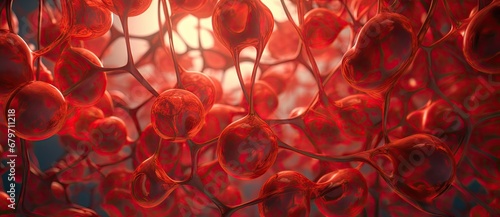 Close Up of Red Blood Cells photo