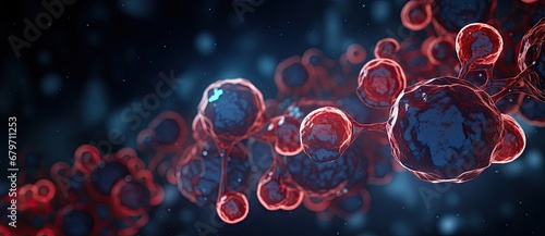 A Colorful Medley of Red and Blue Blood Cells photo