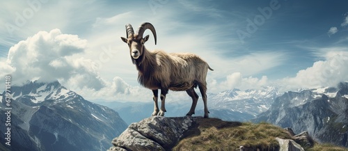 The Majestic Goat Conquering the Summit of the Mighty Mountain