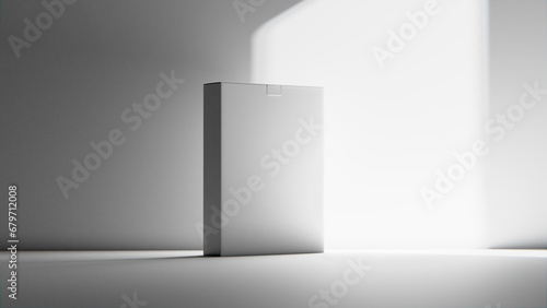 White product box on white background. Software box Mockup