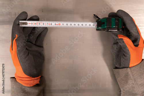 Wooden folding ruler isolat...