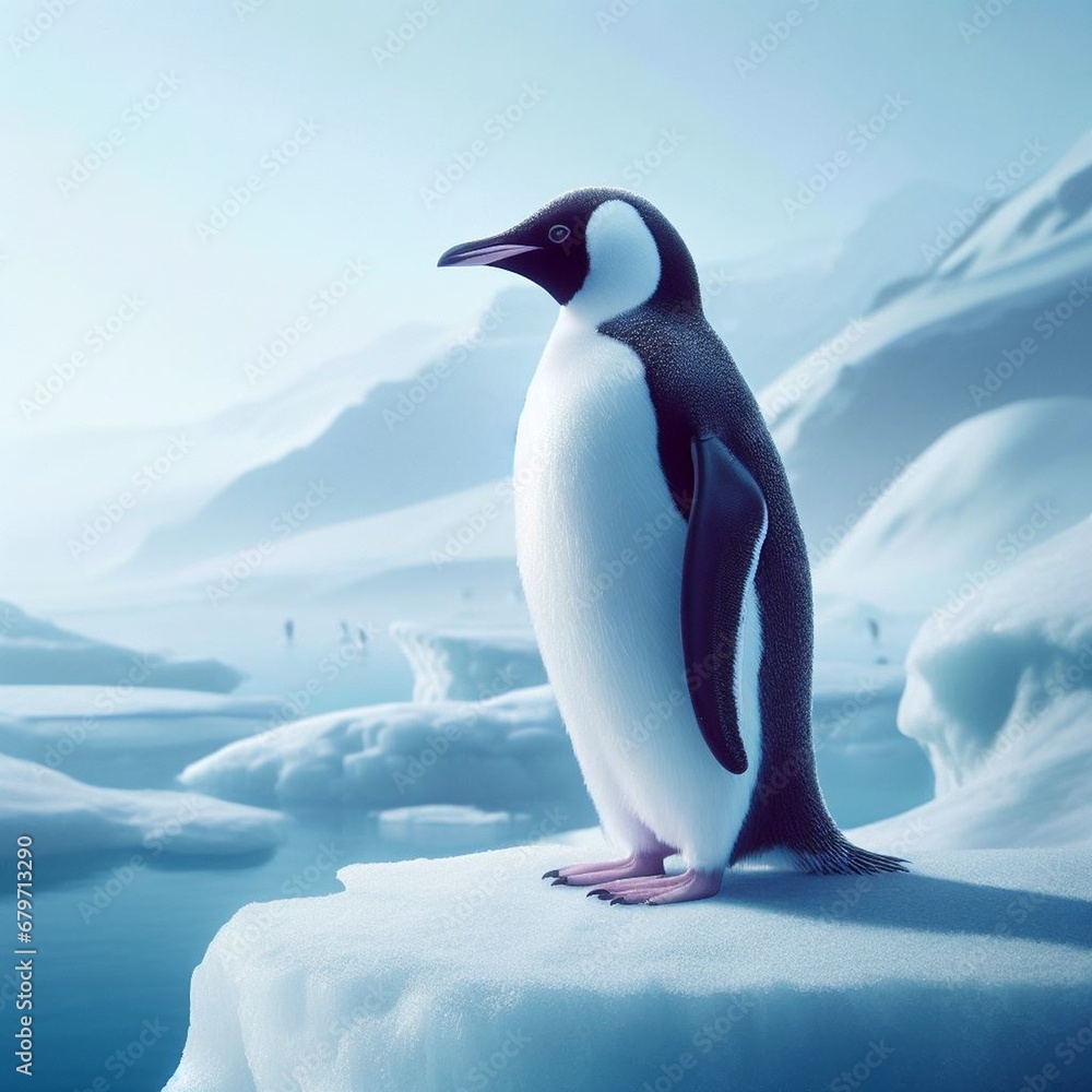 penguin in polar regions and Nice and Cute Looking angle