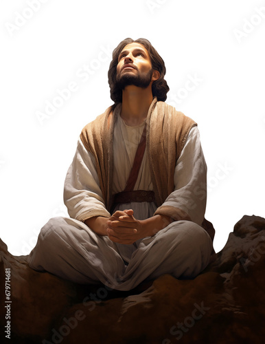 Prophet - Disciple - Praying - Sacred Moments: A Man in Prayerful Conversation with God photo