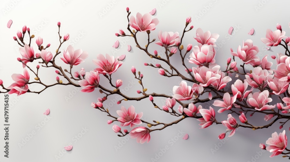 Pink Magnolia Flower Isolated On White, HD, Background Wallpaper, Desktop Wallpaper Pink Magnolia Flower Isolated On White, HD, Background Wallpaper, Desktop Wallpaper
