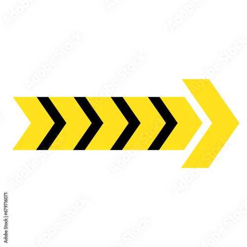 yellow arrow banner bar