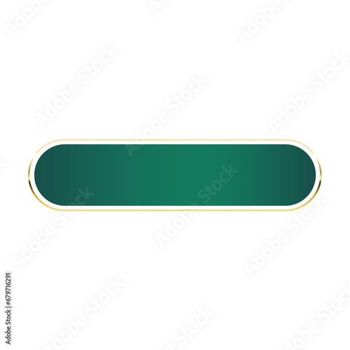 Free Download green banner gold frame - GFXLoad