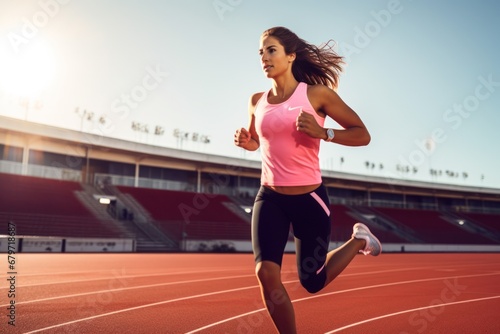 athletic woman working out and running outdoors and doing fitness exercises. healthy jogging and running concept © aboutmomentsimages