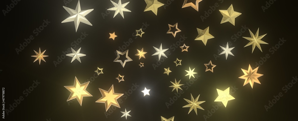XMAS Stars - stars background, sparkle lights confetti falling. magic shining Flying christmas stars on night XMAS Stars - stars background, sparkle lights confetti falling. magic shining Flying christmas stars on night