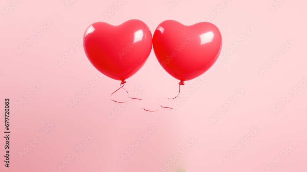 Close up hand with Valentine's Balloon.