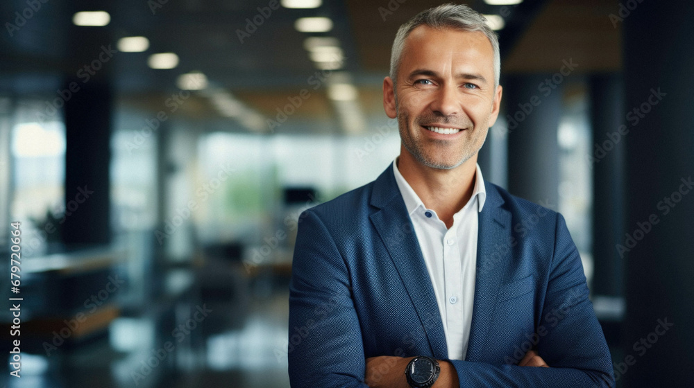 Handsome middle age businessman smiling at the camera. Handsome middle age businessman smiling at the camera.