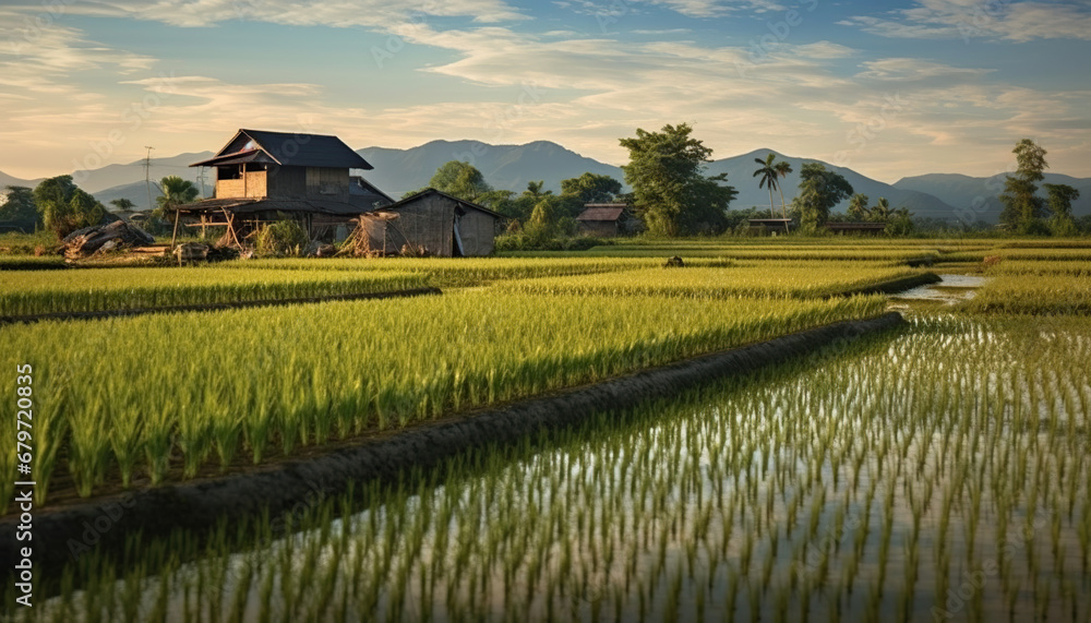 Rice Farm, Grows and harvests rice crops Rice Farm, Grows and harvests rice crops