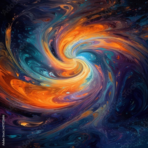 abstract background with waves, space, 