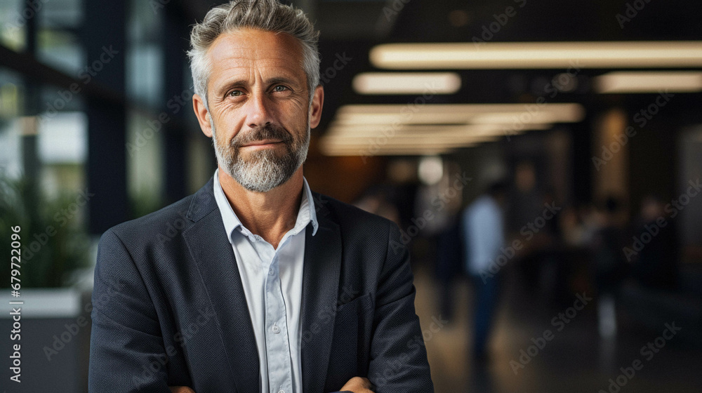 Handsome businessman wearing business suit at office. Handsome businessman wearing business suit at office.