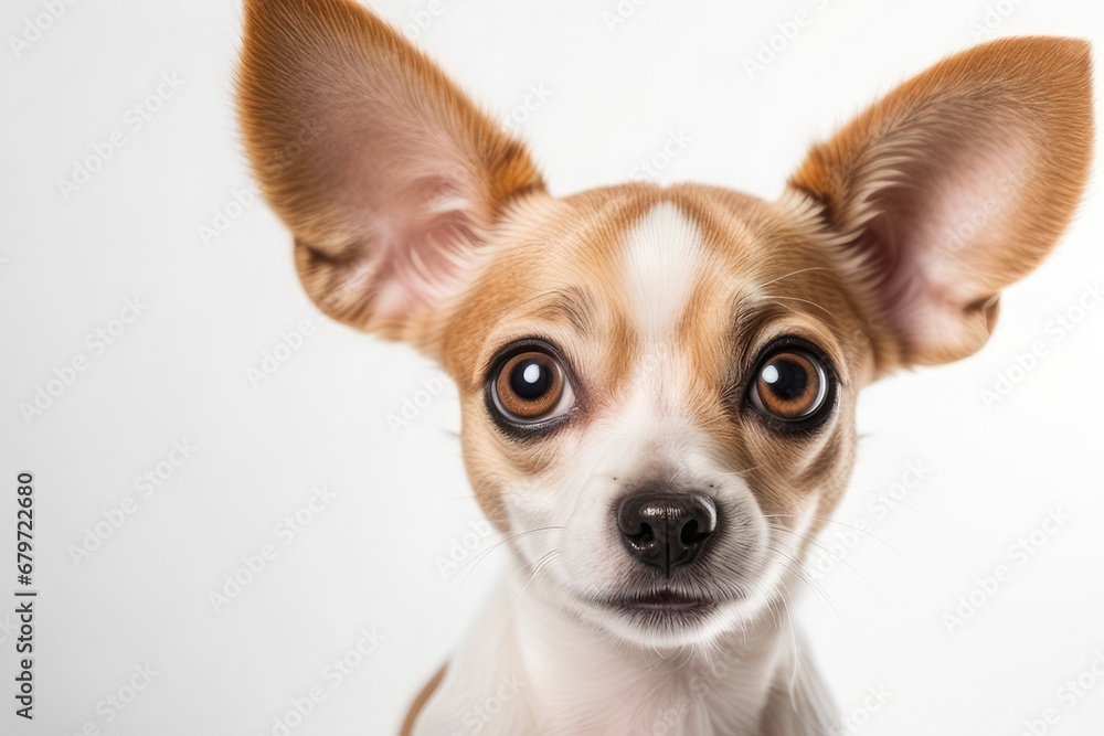 A small dog with big eyes and ears A small dog with big eyes and ears