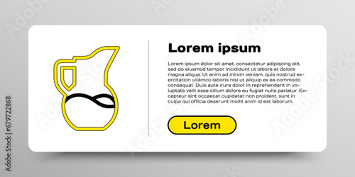 Line Milk jug or pitcher icon isolated on white background. Colorful outline concept. Vector