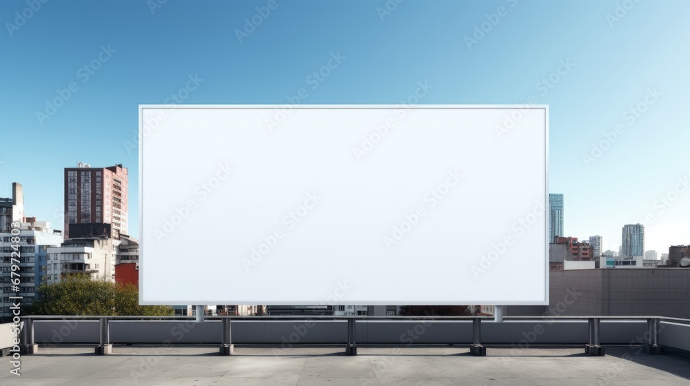Blank billboard with copy space ready for design in the city. Blank billboard with copy space ready for design in the city.