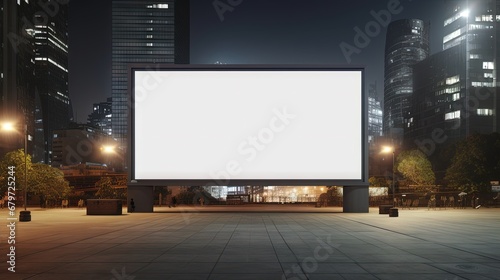 Blank billboard with copy space ready for design in the city.