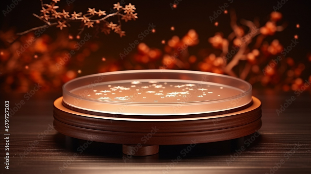 Obraz premium cream on a black background
