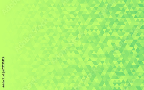 Abstract retro pattern of geometric shapes. Green gradient mosaic backdrop. Geometric hipster triangular background, vector