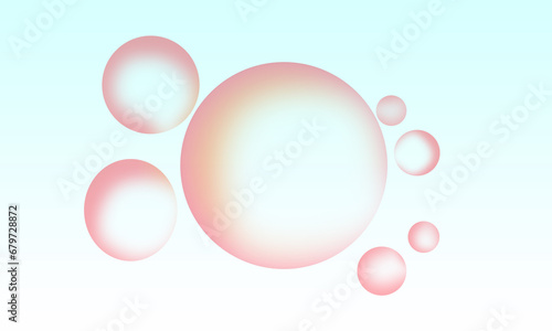 abstract background pictures Light brown bubbles on a blue-white background.