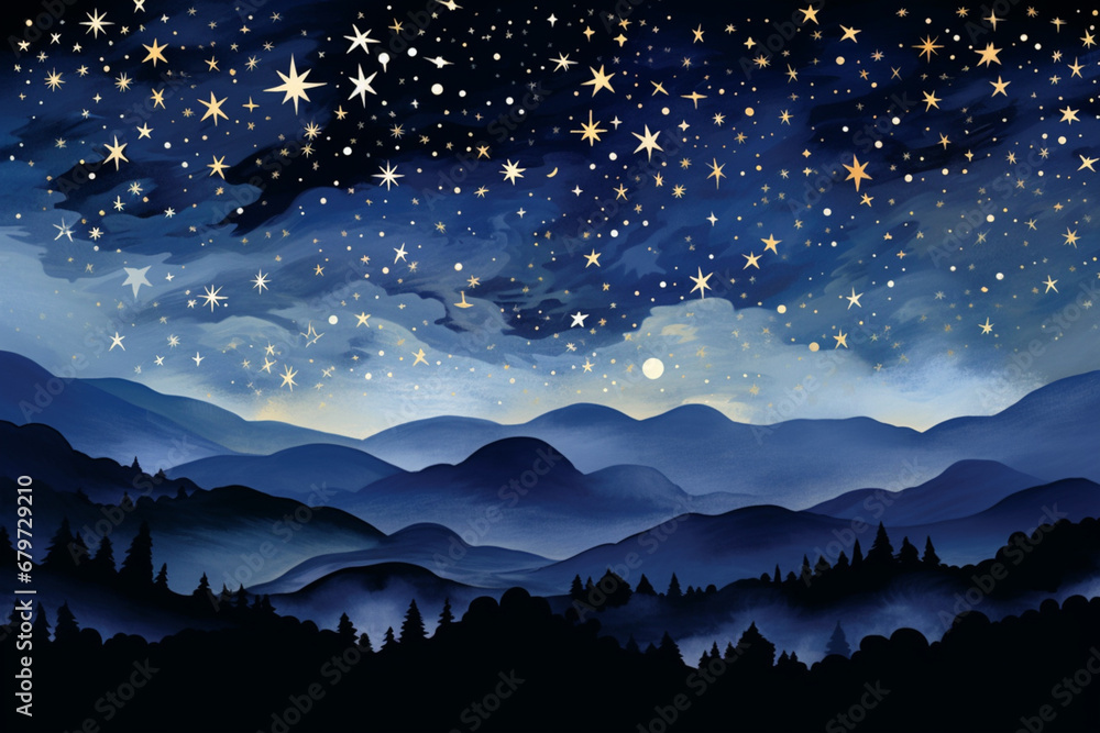 An illustration of a star-studded night sky, representing the celestial wonder that guided the Magi. An illustration of a star-studded night sky, representing the celestial wonder that guided the Magi.