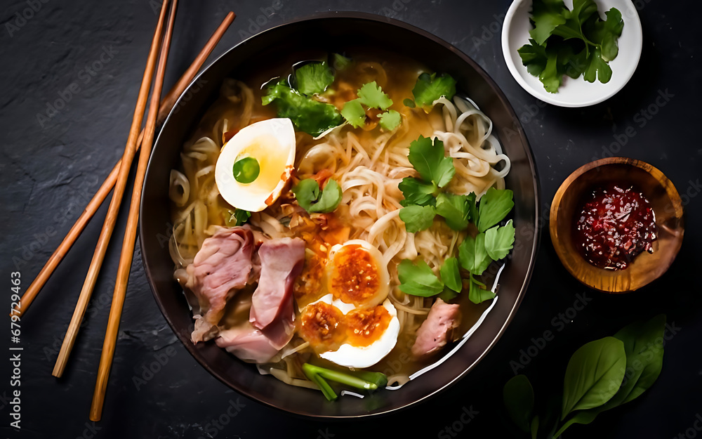 Capture the essence of Pho in a mouthwatering food photography shot Generative AI Capture the essence of Pho in a mouthwatering food photography shot Generative AI