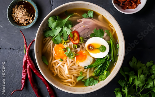Capture the essence of Pho in a mouthwatering food photography shot Generative AI